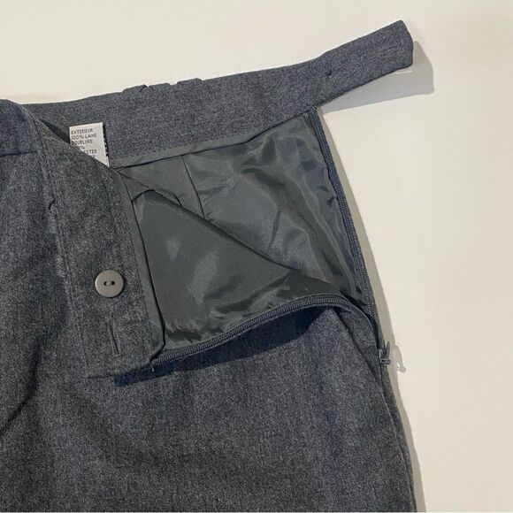 Vintage Talbots made Of Italian Fabric 100% Wool Pants Gray Women's Size 10 - Picture 10 of 15
